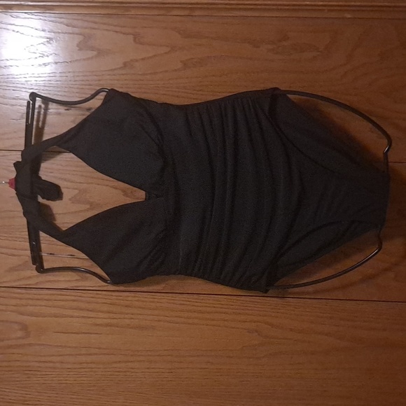 XL Black One Piece Swimsuit - Picture 1 of 4
